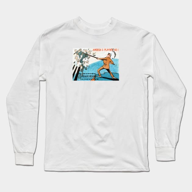 WWII America's Playboy FDR Long Sleeve T-Shirt by historicimage